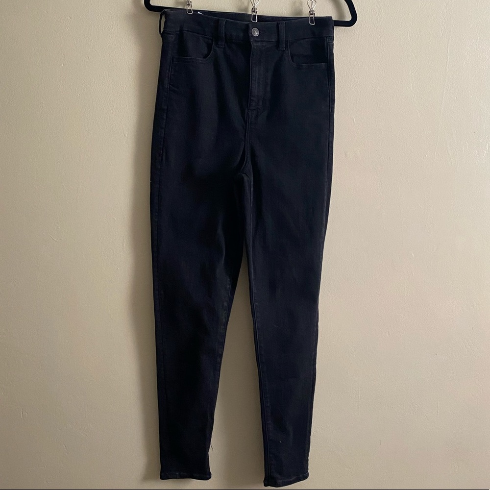 American Eagle High Waist Skinny Jeans Black 8